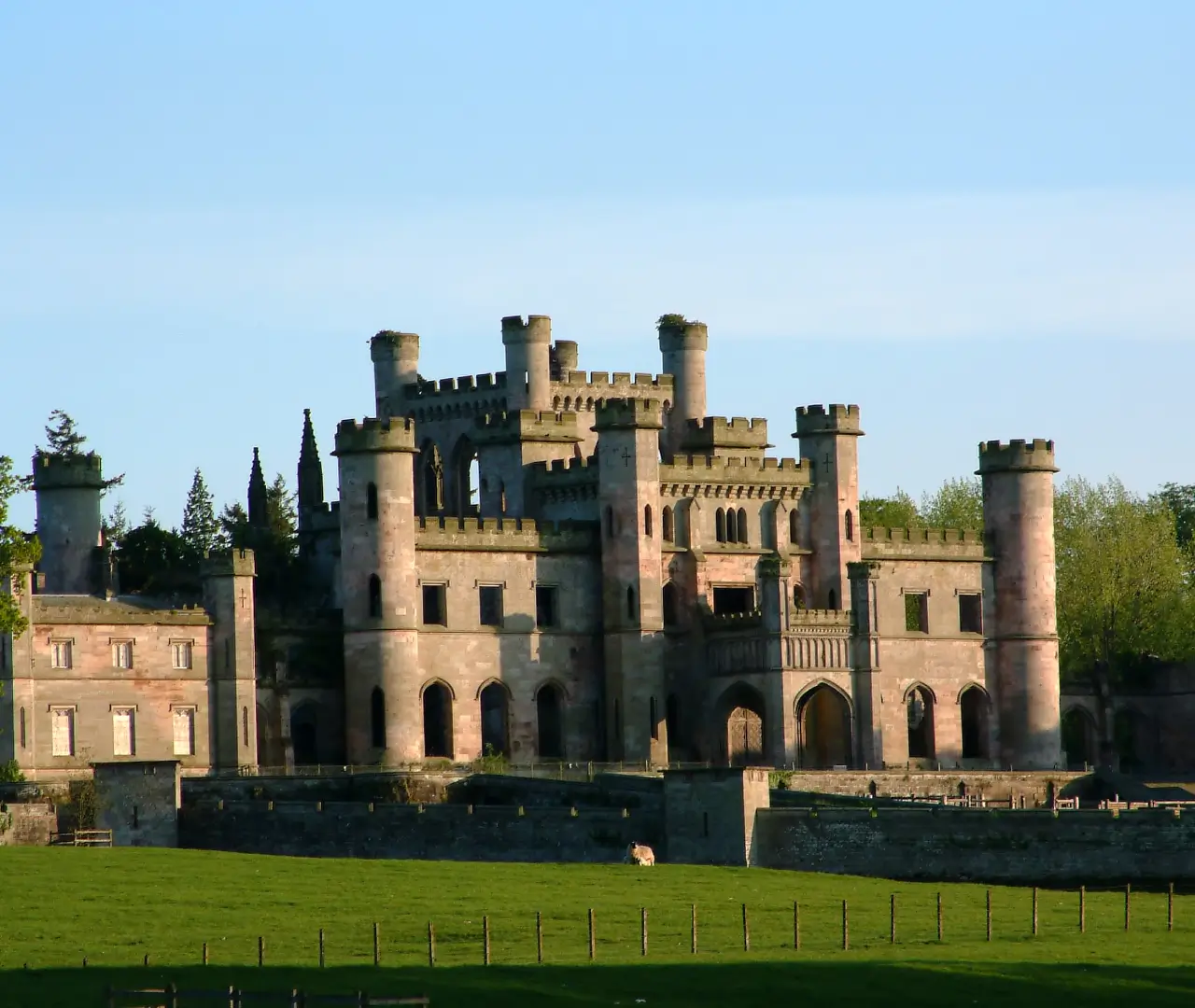 Historic castle with multiple towers and turrets.